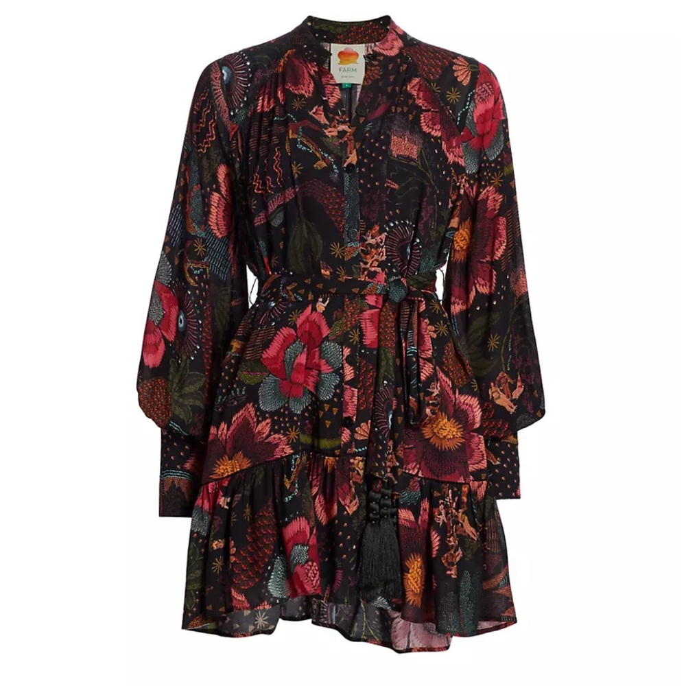 Farm Rio River Creatures Mini Dress